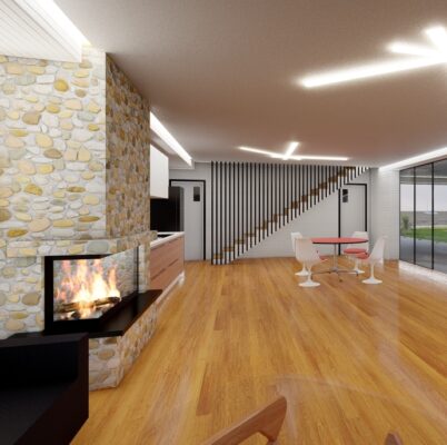 amenajare interioara casa cu consola, design interior casa moderna