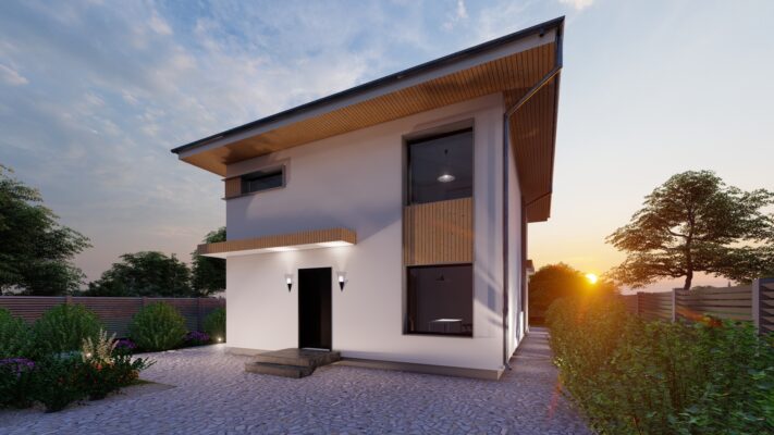 Proiect casa 200 mp cu etaj